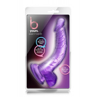Фалоімітатор реалістичний з мошонкою Blush b-yours на присосці, фіолетовий