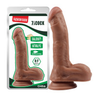 Фаллоимитатор мулат Chisa Fashion Dude 7.9 Cock с мошонкой на присоске