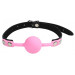 Кляп силіконовий Silicone ball gag metal accesso pink