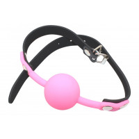 Кляп силіконовий Silicone ball gag metal accesso pink