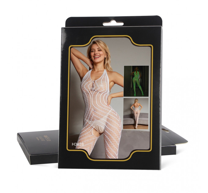 Комбинезон с ткани что светится в темноте Star Night с доступом, белый, XS-M