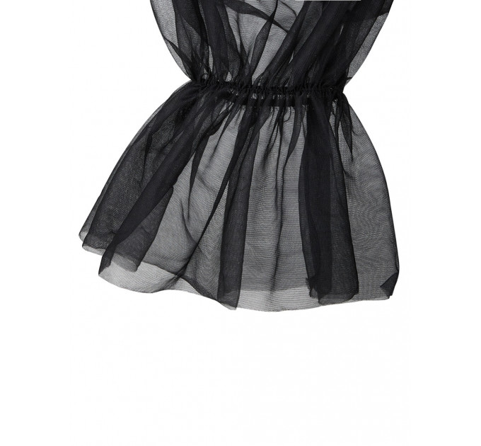 Корсет із рукавами Star Night 12 Plastic Bones на зав'язках стрічках, чорний, XS