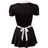 Костюм покоївки Cottelli Collection Waitress Set з коміром і мереживним фартухом, чорно-білий, S