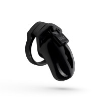 Пояс верности ManCage Lockdown Chastity Cage с 5 кольцами разных размеров, черный, S