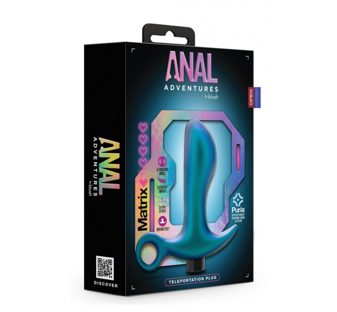 Масажер простати Blush Anal Adventures з вібрацією, 11.5 см