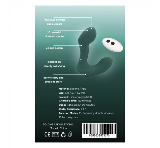 Масажер простати Sweet Em, смарагдовий