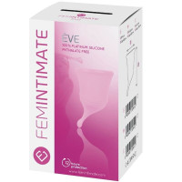 Менструальная чаша Femintimate EVE (4x6.8 см) в мешочке, розовая, S