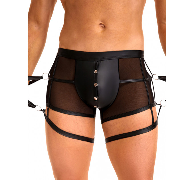 Чоловічі труси напівпрозорі Star Night з обмежувачами для рук, чорні, S