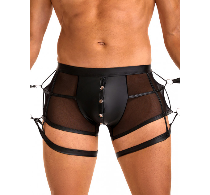 Чоловічі труси напівпрозорі Star Night з обмежувачами для рук, чорні, S