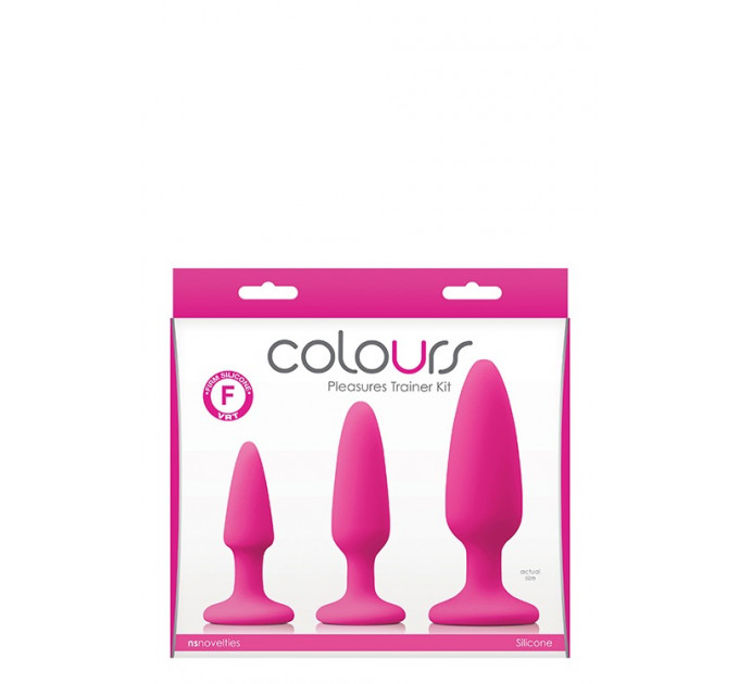 Набір анальних пробок COLOURS PLEASURES TRAINER KIT PINK