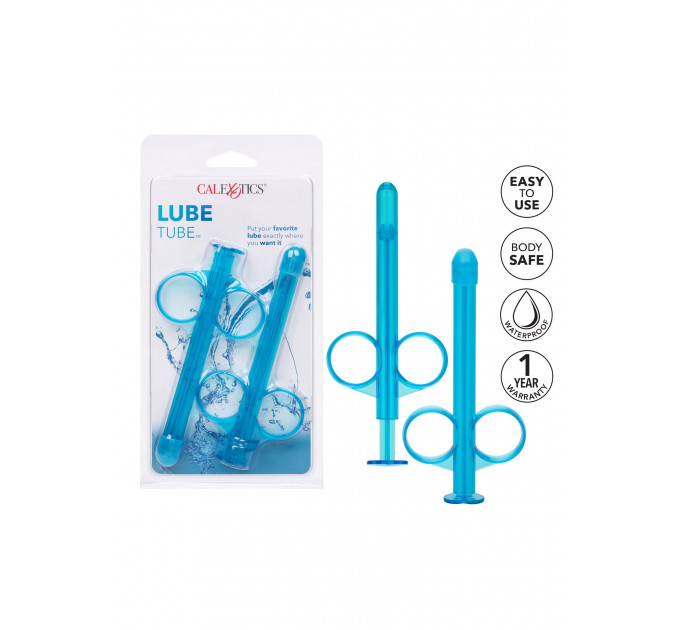 Набір шприців для введення лубриканту California Exotics Lube Tube, блакитні, 2 шт.