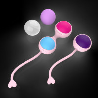 Набір вагінальних кульок Every Night Toys Lorinda рожевий з різнокольоровими кульками