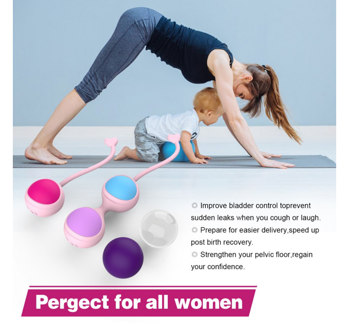 Набор вагинальных шариков Every Night Toys Lorinda розовый с разноцветными шариками