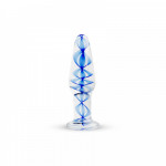 Пробка скло блакитна спіраль Gildo Glass buttplug No. 23