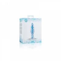 Пробка скло блакитна спіраль Gildo Glass buttplug No. 23