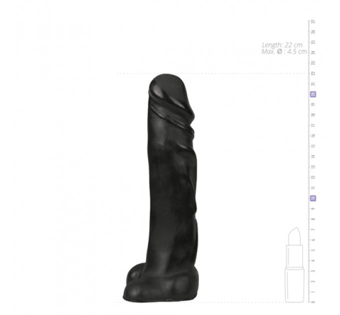 Большой фаллоимитатор All Black AB02 черный, 22 см