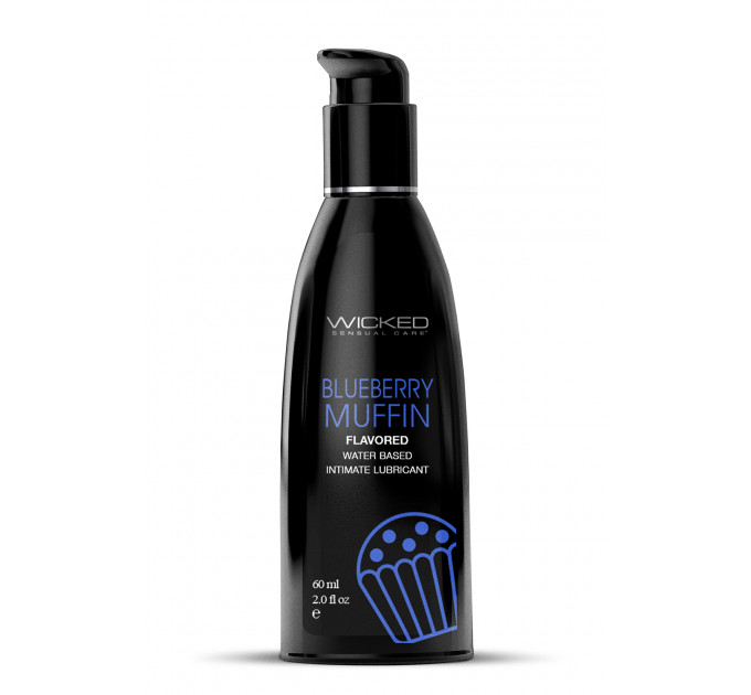 Съедобный лубрикант со вкусом черничного маффина WICKED AQUA 60 мл