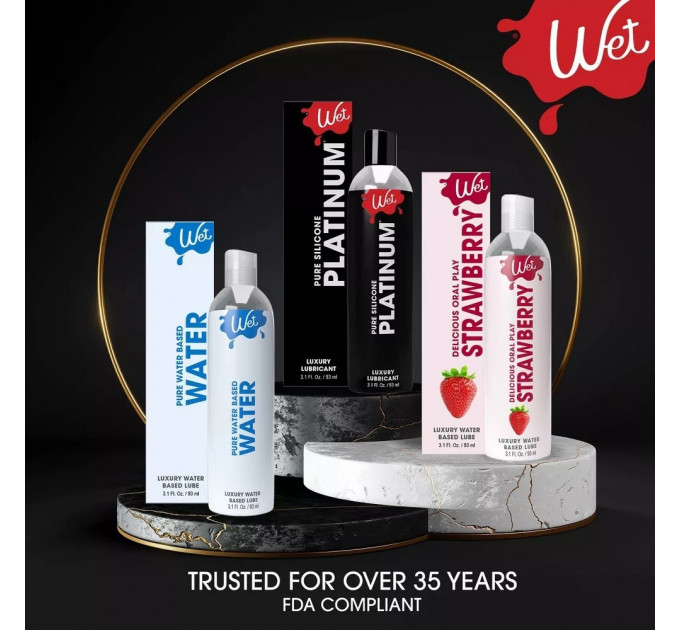 Їстівний лубрикант зі смаком полуниці Wet Strawberry, 30 мл