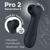 Смарт-вибратор с эффектом пульсации Satisfyer Pro 2 Generation 3 черный