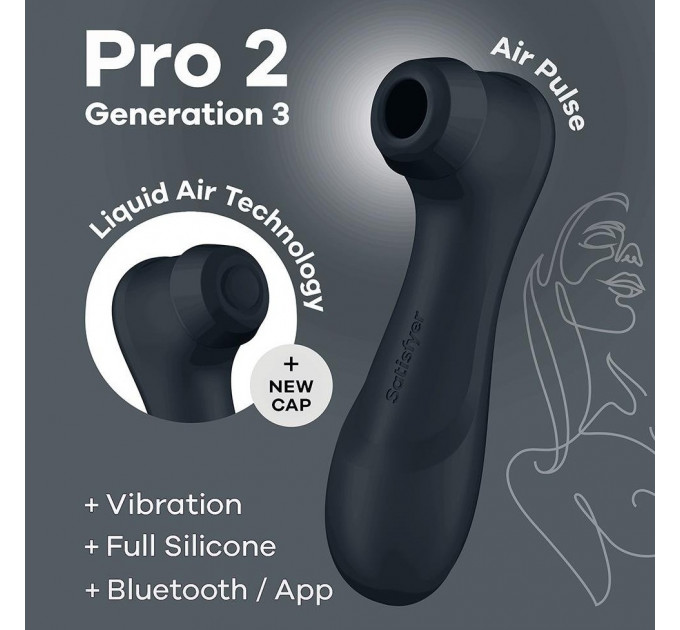 Смарт-вибратор с эффектом пульсации Satisfyer Pro 2 Generation 3 черный