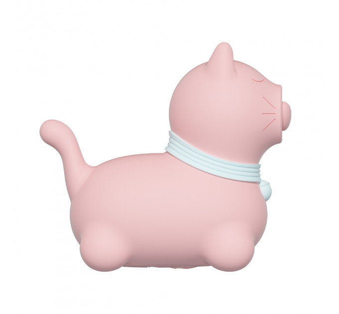 Стимулятор клитора с пульсацией UNIVIBE Котик, 5 режимов, розовый