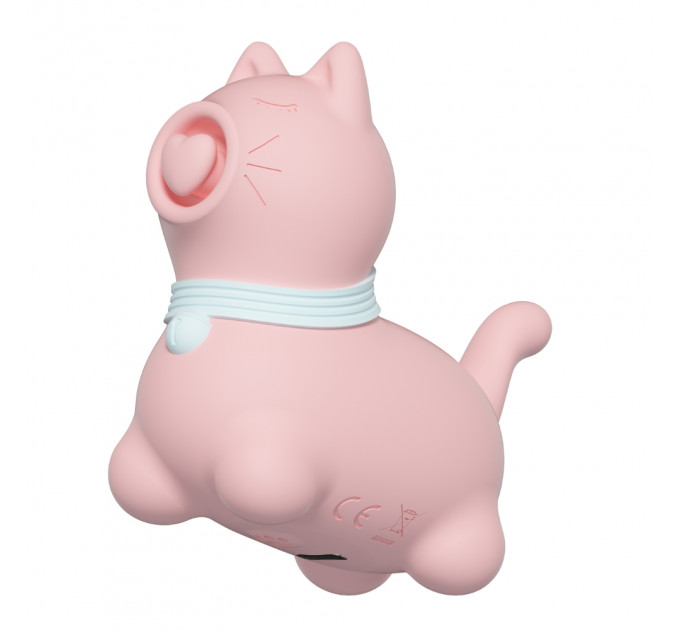 Стимулятор клитора с пульсацией UNIVIBE Котик, 5 режимов, розовый