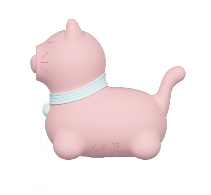 Стимулятор клитора с пульсацией UNIVIBE Котик, 5 режимов, розовый