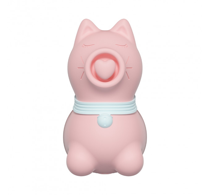 Стимулятор клитора с пульсацией UNIVIBE Котик, 5 режимов, розовый