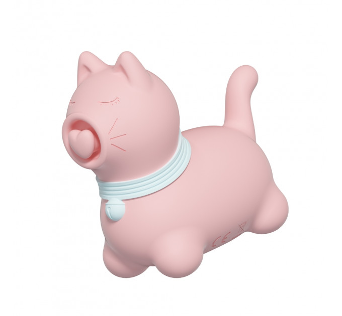 Стимулятор клитора с пульсацией UNIVIBE Котик, 5 режимов, розовый