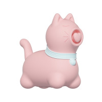 Стимулятор клітора з пульсацією UNIVIBE Котик, 5 режимів, рожевий