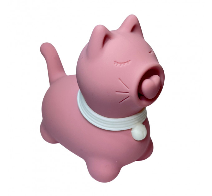 Стимулятор клітора з пульсацією UNIVIBE Котик, 5 режимів, рожевий