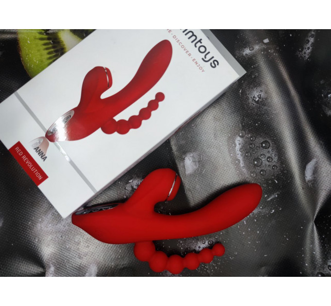 Потрійний вібратор із вакуумною стимуляцією Dream Toys RED REVOLUTION ANNA