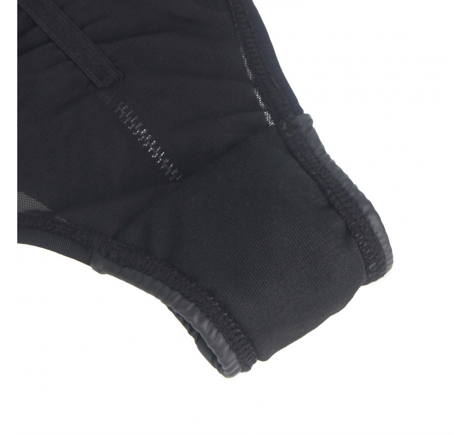Труси на блискавці StarNight з екошкіри, чорні, S