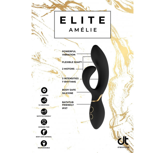 Вибромассажер кролик Dream Toys ELITE AMELIE LUXXE