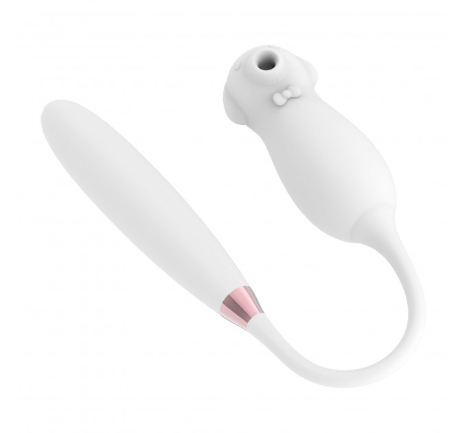 Вібратор подвійний білий Elva Dual Purpose (white)