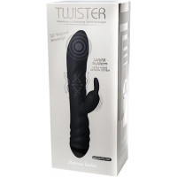 Вибратор-кролик Adrien Lastic Twister с ротацией, черный