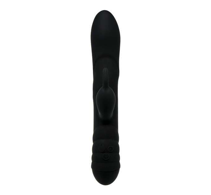 Вібратор-кролик Adrien Lastic Twister з ротацією, чорний