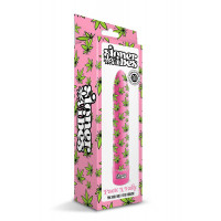 Вібратор нереалістичний із принтом Stoner Vibes Global Novelties, рожевий, 20.3 х 3.8 см