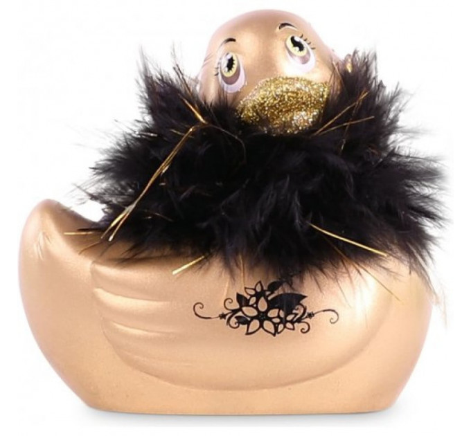 Вибратор уточка для клиторальной стимуляции Big Teaze Toys Rub My Duckie золотистая