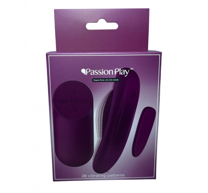 Вибратор в трусики с пультом Passion Play, 28 режимов вибрации