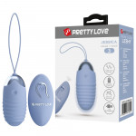 Віброяйце вагінальне Pretty Love Jessica Dream з пультом, блакитне, 7.2 х 3.3 см