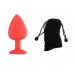 Анальная пробка Red Silicone Green, M