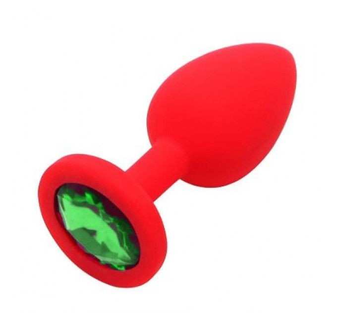 Анальная пробка Red Silicone Green, M