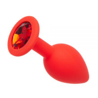 Анальная пробка Red Silicone Red,S