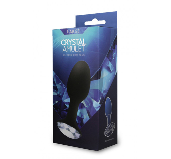Анальная пробка CRYSTAL AMULET SILICONE BUTT PLUG LARGE