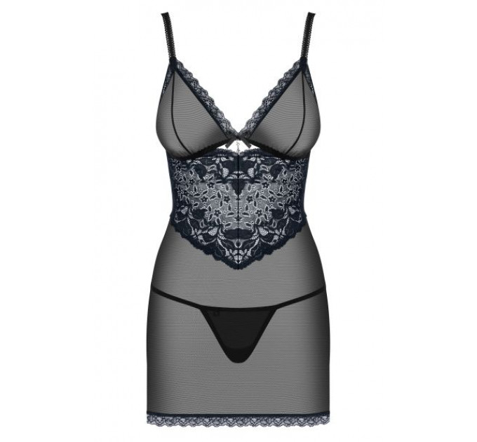 Сорочка Obsessive 866-CHE-1 chemise & thong S/M