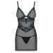 Сорочка Obsessive 866-CHE-1 chemise & thong S/M