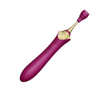 Вібратор двосторонній універсальний Zalo Bess з насадками Purple