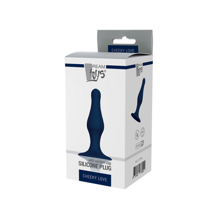 Dt21710 анальна пробка CHEEKY LOVE SILICONE PLUG MEDIUM BLUE