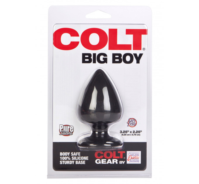 Анальна пробка California Exotic Colt Big Boy, чорний, L